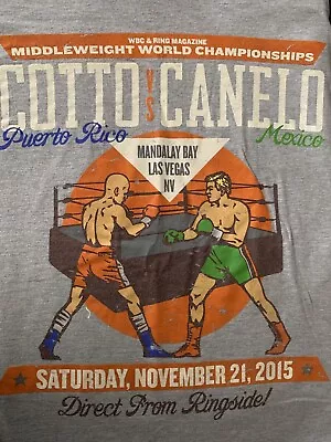 Canelo Alvarez Vs Miguel Cotto 2015 Fight T Shirt Small Gray Boxing Las Vegas • $34.99