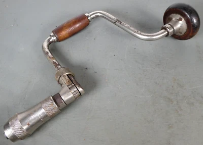 $32 • Buy Vintage Millers Falls No. 833 Tropical Wood Ratcheting 10  Brace