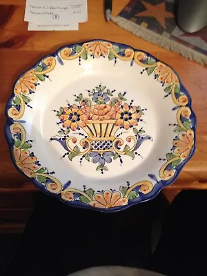 J. WILLFRED-C. SADEK’S Pierre Deux Peint A La Main #2281/DV 13” WALL PLATE DECOR • $15