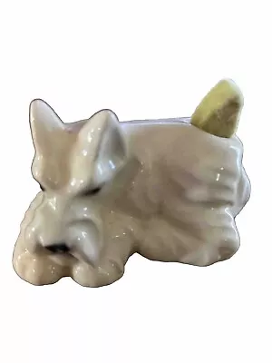 RARE Vintage Ceramic Schnauzer Terrier Dog - Blotter Cotton Removeable Tail • $12.95