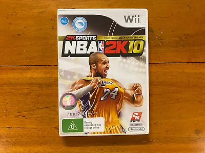 NBA 2K10 Kobe Bryant Nintendo Wii Game Complete With Manual Free Tracked Post • $16.90