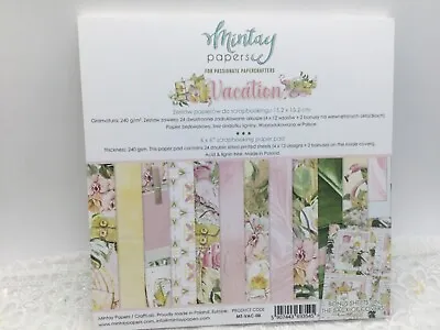 24 Sheets Double Sided 6” X 6” Mintay Paper Pad Vacation Junk Journal Cards • £7.85