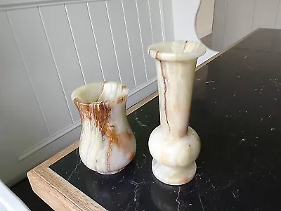 2 Vintage Onyx/Marble Vases. • £2.99