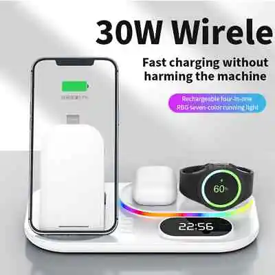 30W 4 In 1 Wireless Fast Charging Station  For Samsung Galaxy Watch 6/5/Pro/4/3 • $49.99