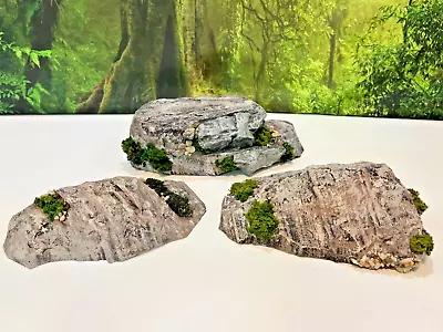 Wargaming Terrain GASLANDS Warhammer PAINTED  Set Of 3 Modular Rocks SW Hills • $35