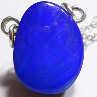 Black Opal On Boulder Opal Doublet Dainty Pendant  Silver 925 Necklace VIDEO • $69