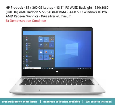 HP ProBook 13.3  Ryzen 5 5600U 8GB 256GB Windows 10 Pro • £399