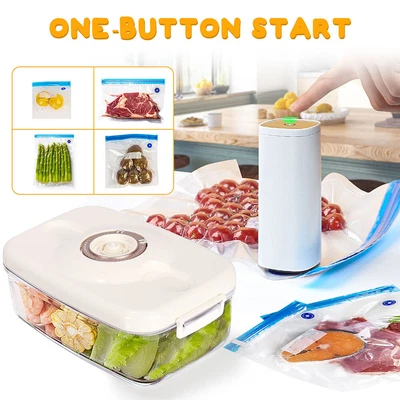 $69.99 • Buy Vacuum Seal Bags Food Storage Container Electric Vaccum Pump Set Freezer Bag US