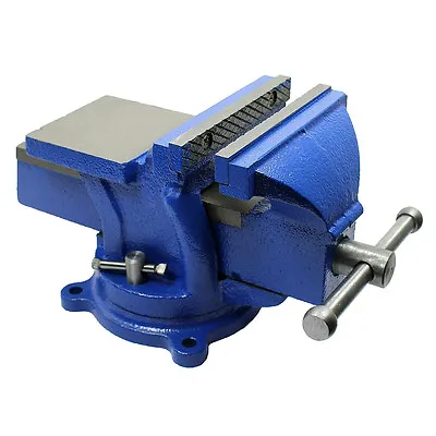 5  Heavy Duty Steel Bench Vise With Anvil Swivel Table Top Clamp Locking Base • $48.40