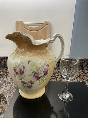 £25 • Buy Very Large Victorian Blush Ivory Ornamental Jug 35 Cm High - A Statement Piece !