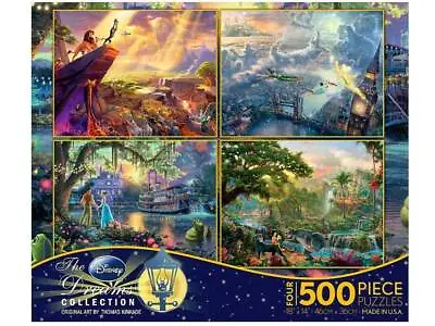 Thomas Kinkade Disney Set Of 4 X 500 Piece Puzzles V2 • $35.50