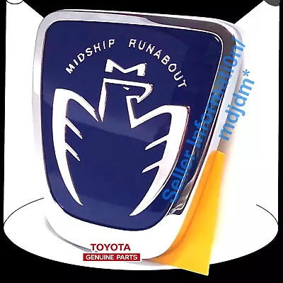 Oem Toyota 99-07 MR2 MR-S Spyder Midship Runabout Blue Front Emblem Badge JDM • $35.94