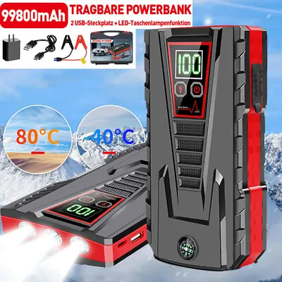 99900mAh Car Jump Starter Booster Jumper Box Power Bank Battery Charger Portable • $16.99