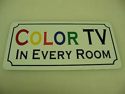 Vintage Style Retro COLOR TV IN EVERY ROOM Metal Sign 4 Highway Hotel Motel HWY • $13.45