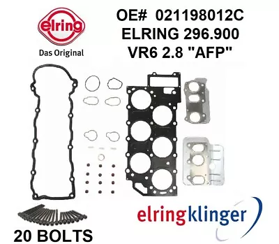 VW Golf GTI Jetta VR6 2.8 12V OEM Cylinder Head Gasket Set AFP WITH BOLTS; OEM • $189.97