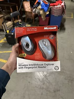 Microsoft Wireless IntelliMouse Explorer With Fingerprint Reader NEVER USED • $65