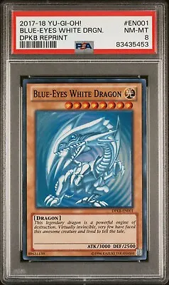PSA 8 NM Blue-Eyes White Dragon DPKB-EN001 Super Rare Duelist Pack Kaiba 2010 • $39.98