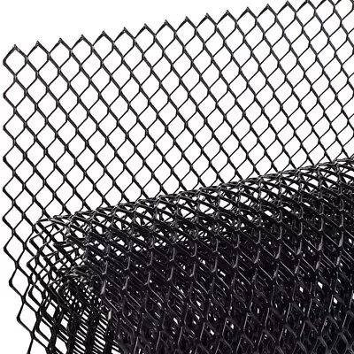 Universal Car Front Bumper Rhombic Grille Mesh 40 X13  Aluminum Grill Mesh Black • $37.39