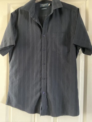 £1.75 • Buy Mens Navy Short Sort Touch Sleeve Shirt Size S Atlantic Bay