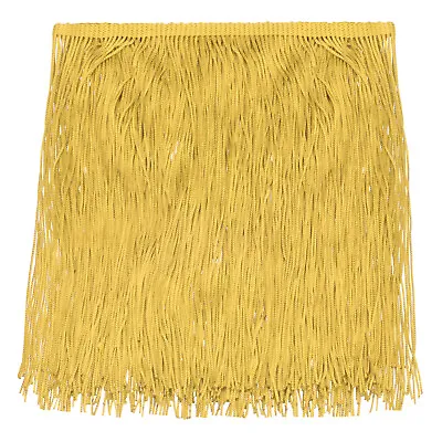 10 Yards 8 Inch Chainette Fringe Trim Tassel Sewing Trim For Clothes Gold • £17.37
