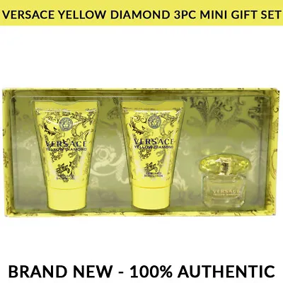 Versace Yellow Diamond Women's EDT Body Lotion Shower Gel Set NEW IN BOX!! • $25.99