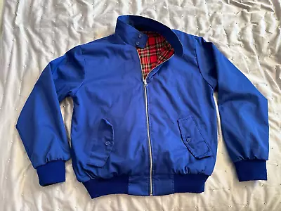 Vintage Blue Tartan Linend Harrington Jacket  M • £30