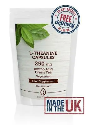 L-Theanine 250mg Green Tea Veg Capsules BritVits Packets • £4.43