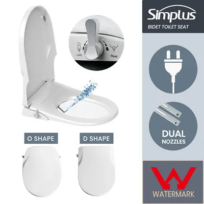 Simplus Non Electric Toilet Seat Bidet With Cover Bathroom Spray Water Wash • $64.99