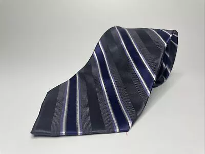 Van Heusen Tie / Navy Blue & Gray Stripes / 57 In Length / 3.5 In Width • $11.24