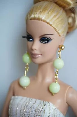 FOX WOLF DESIGN - Barbie Model Muse Pale Green BALL N CHAIN Earrings • $10