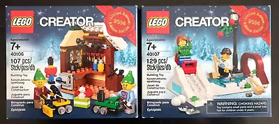 Lego Creator Toy Workshop 40106 Winter Skating Scene 40107 2 Sets 2014 Exclusive • $149.90