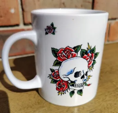 Ed Hardy LOVE KILLS  SLOWLY Skull  And Roses Coffee Mug • $21