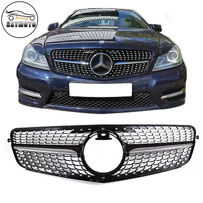 Diamond Chrome Trim Front Grille Grill For Mercedes Benz W204 C200 C300 08-13 • $56.49