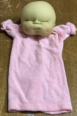 Vintage 1984 Goo Goo Kids Plush Baby Hand Puppet Gabriella Pink Terry Cloth • $12
