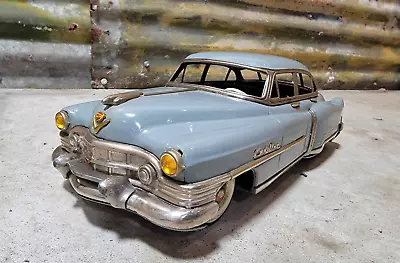 1953 Cadillac Tin Friction Toy Car Automobile Vehicle Marusan Kosuge Japanese • $1400