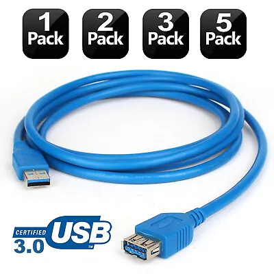 $22.78 • Buy USB 2.0/3.0 Extender Lead Double-shielded Extension Cable 1m 1.83m 3m