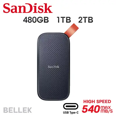 SanDisk Portable SSD 480GB 1TB 2TB 520MB/s Read • £49.99