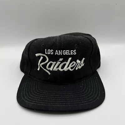 Vintage Youngan Los Angeles Raiders Snapback Script Hat Wool Snapback Hat • $100