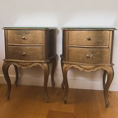 Pair Of Vintage Florentine Bedside Tables • £250