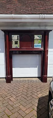 Antique Large Fire Surround With Bevelled Mirrors  • £600