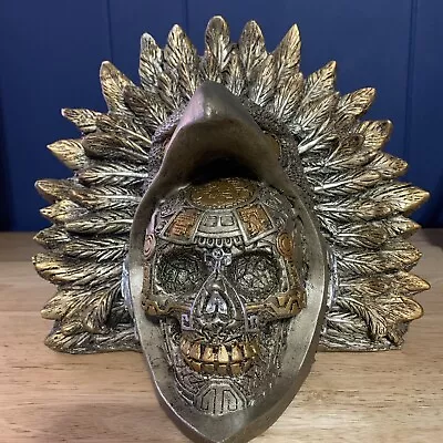 Authentic Mexican Eagle Warrior Aztec Mayan Calendar Mask Skull Head Day Of Dead • $39.97
