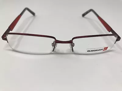 Women’s Quiksilver Eyeglass Half Rim Sleek Thin Metallic Red 49-17-140 DA80 • $16.25