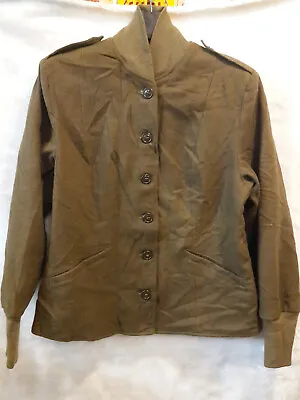 Original WW2 US Army Women's WAC WAAC Khaki OD Wool M1944 Field Jacket Liner 18R • $169