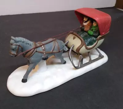 Heritage Village Collection '' One Horse Open Sleigh'' Dept 56 • $21.95
