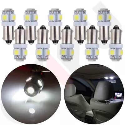 10Pcs White T11 BA9S 5SMD LED Door Map Light Bulbs T4W H6W 3886X For Saab 9-5 • $9.99