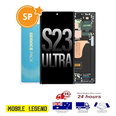 Samsung Galaxy S23 Ultra 5G S918B OLED Screen Replacement (Service Pack) + Frame • $999