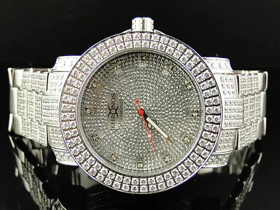 Mens White Ice 2 Row Bezel Khronos Jojino Joe Rodeo Genuine Diamond Watch • $349.99