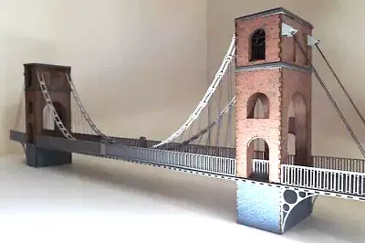 Modelux N Gauge Victorian 2 Road Suspension Bridge Kit • £67