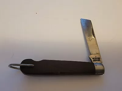 Vintage M Klein & Sons Chicago Folding Single Blade Wood Handle Pocket Knife • $23