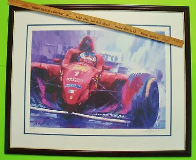 MICHAEL SCHUMACHER Ferrari TATSU NAKATSU SIGNED #'d LTD EDITION 37  X 30  FRAMED • $112.50